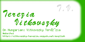 terezia vitkovszky business card